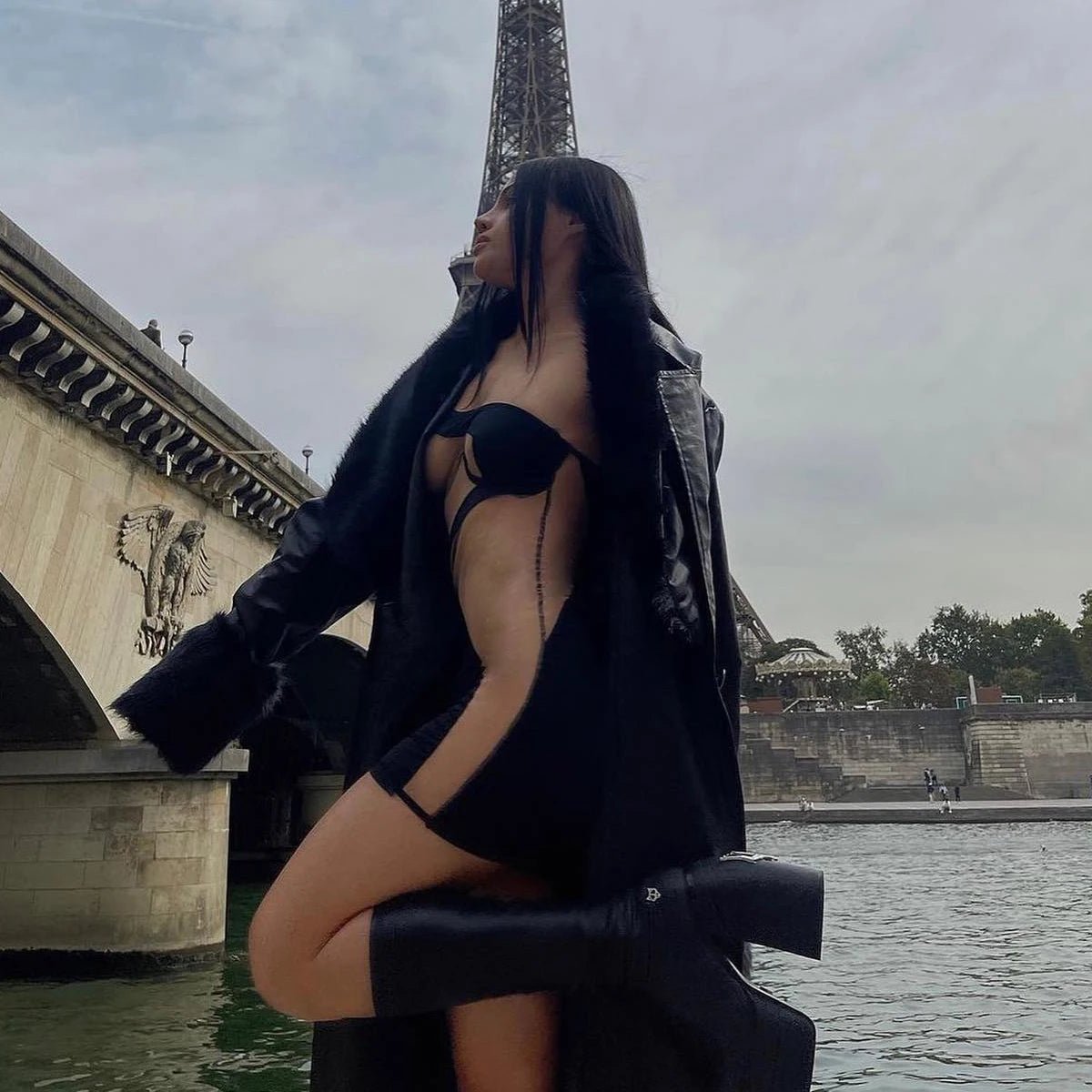 Unleash Your Allure: Irresistible Sheer Black Dress - Todanua Internacional