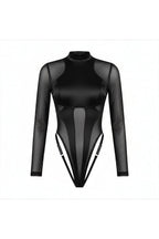 Circe Bodysuit — Sheer Tulle and Adjustable Garters