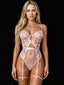Dafne Bodysuit — Plumetis Tulle and Thigh Garters