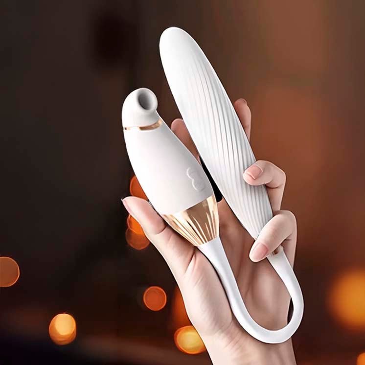 Demi - 2 em 1 Sugador e Vibrador ponto G - Todanua Internacional