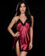 Hestia Slip — Wine Satin & Black Lace