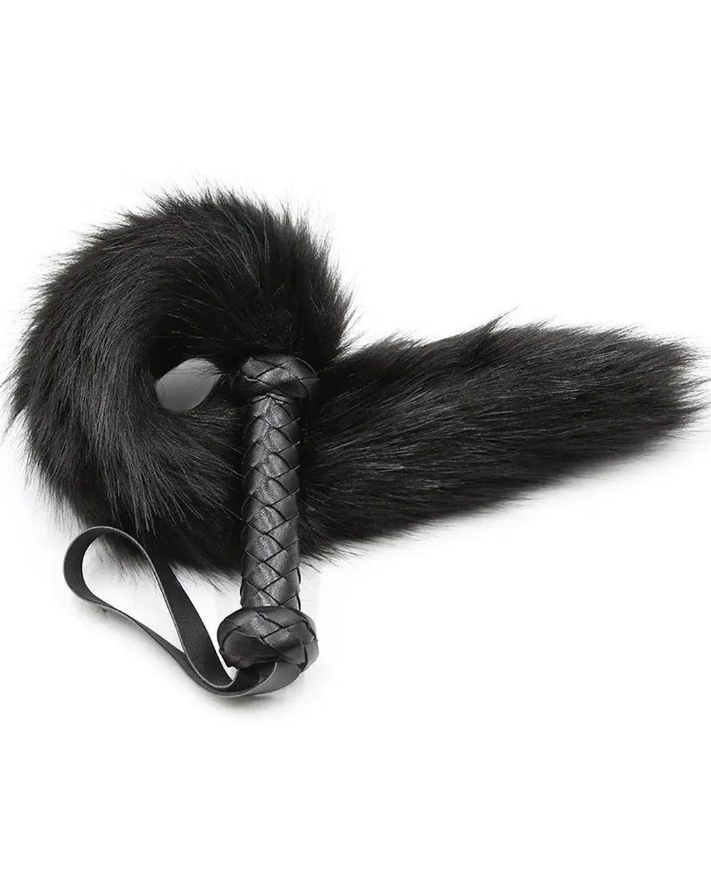 Aura Flogger — Soft Faux Fur, Braided Handle