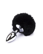 Tail Plug Talia — Polished Steel and Faux Fur Pom
