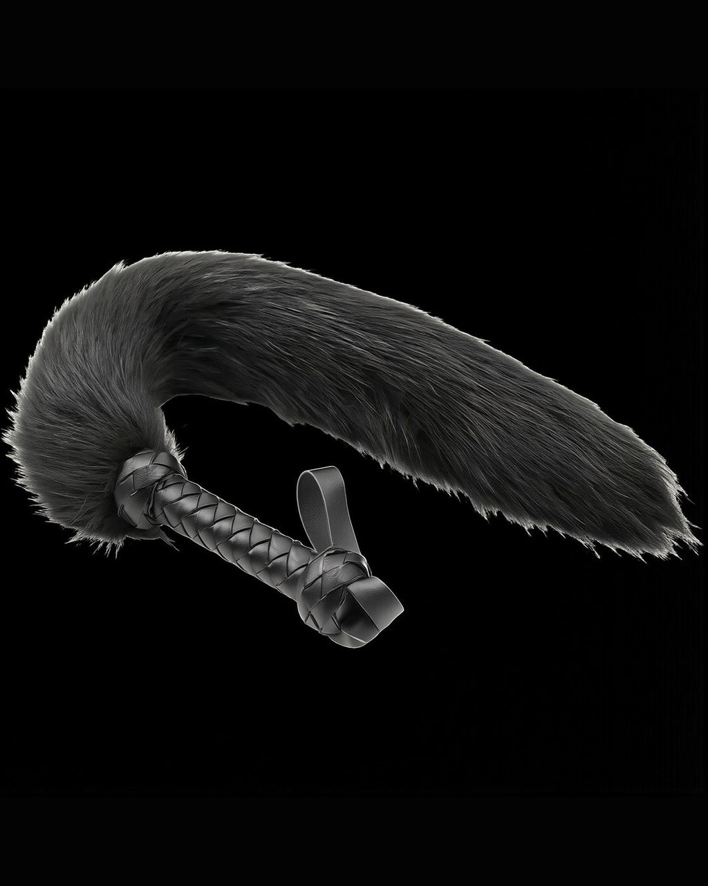 Aura Flogger — Soft Faux Fur, Braided Handle