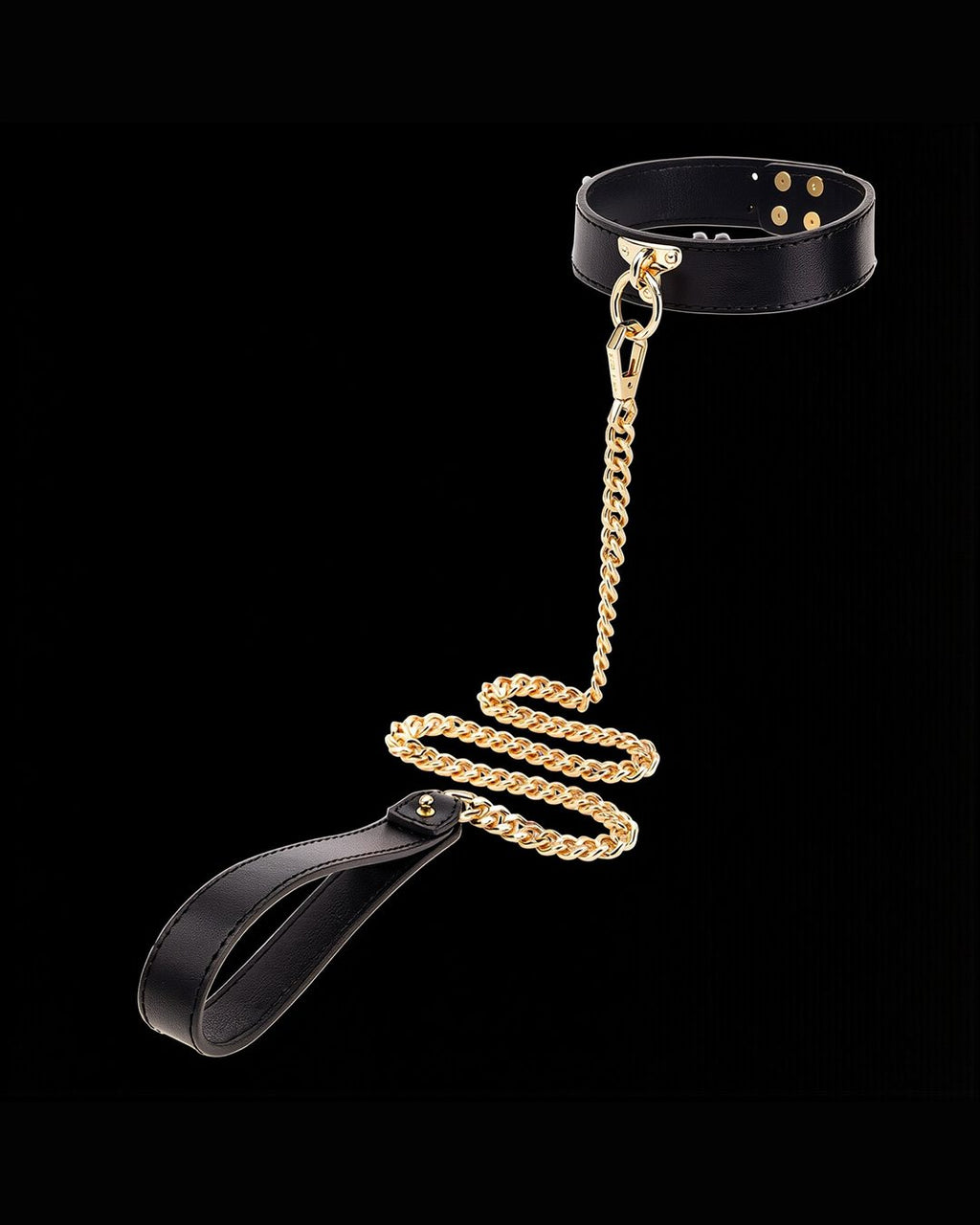 Nemesis Collar — Detachable Gold Chain Leash