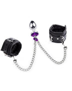 Ariadne Set — Wrist Cuffs, Chains & Faceted Purple Plug