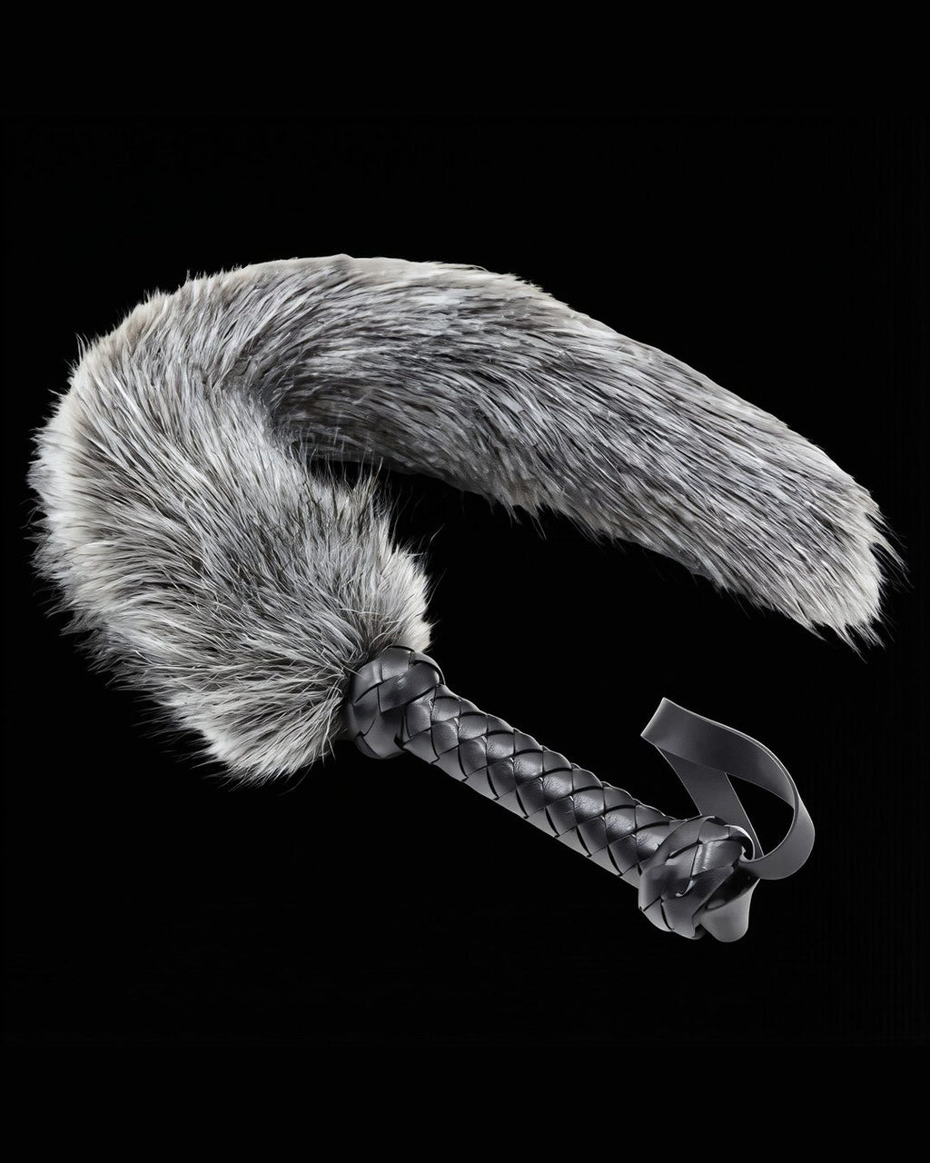 Aura Flogger — Soft Faux Fur, Braided Handle