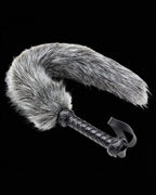 Aura Flogger — Soft Faux Fur, Braided Handle