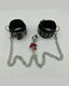 Ariadne Set — Wrist Cuffs, Chains & Faceted Purple Plug
