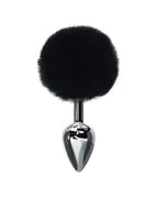 Tail Plug Talia — Polished Steel and Faux Fur Pom