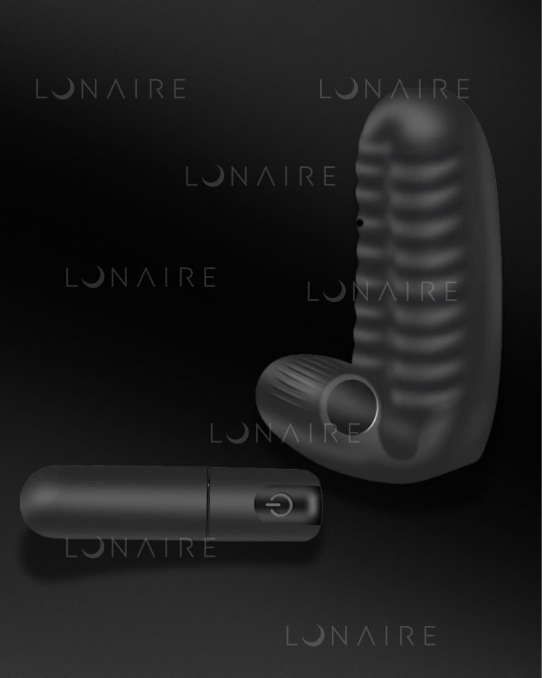 Dione Finger Vibrator — Removable Bullet, Ribbed Sleeve