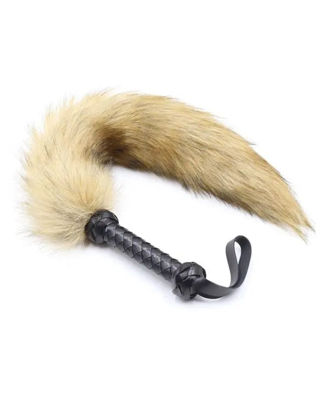 Aura Flogger — Soft Faux Fur, Braided Handle