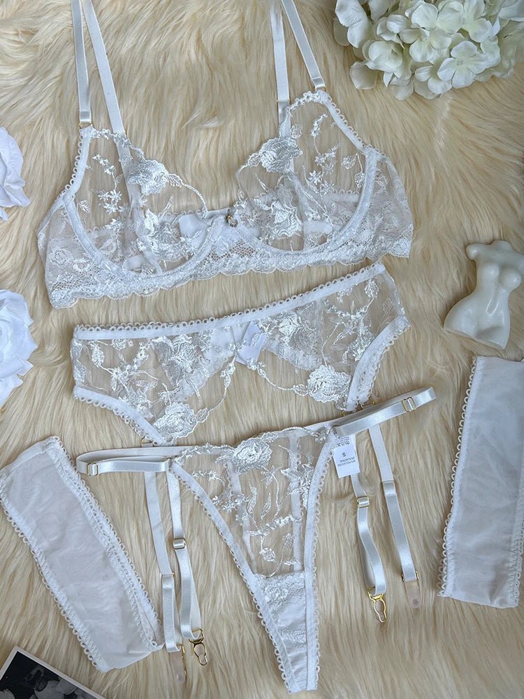 Irresistible Floral Lace Lingerie Set - Todanua Internacional