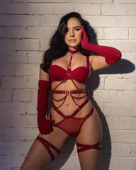 Irresistible Red Seduction Lingerie Set - Todanua Internacional