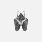 Isaure Top — Draped Metallic with Crossed Straps